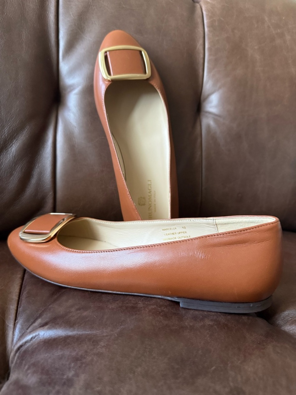 Brown Flats Size 10 Never Worn Elegant Shoe